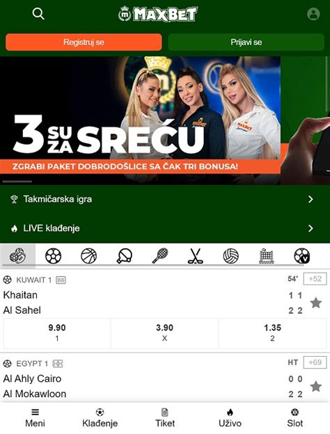 MaxBet mobilna aplikacija .